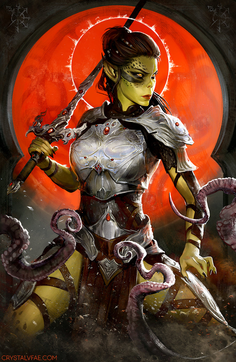 baldur's gate 『激レア』 Baldur's Gate 3 Lae'zel 11x17 Standard Print, 18x27 Inch Fine Art