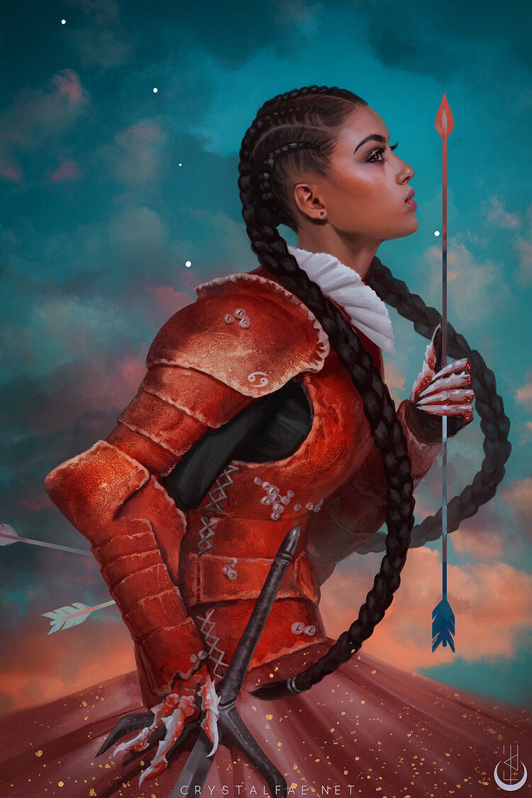 Zodiac Cancer Fantasy Art Print 11x17 inch Open Edition – Crystal Fae