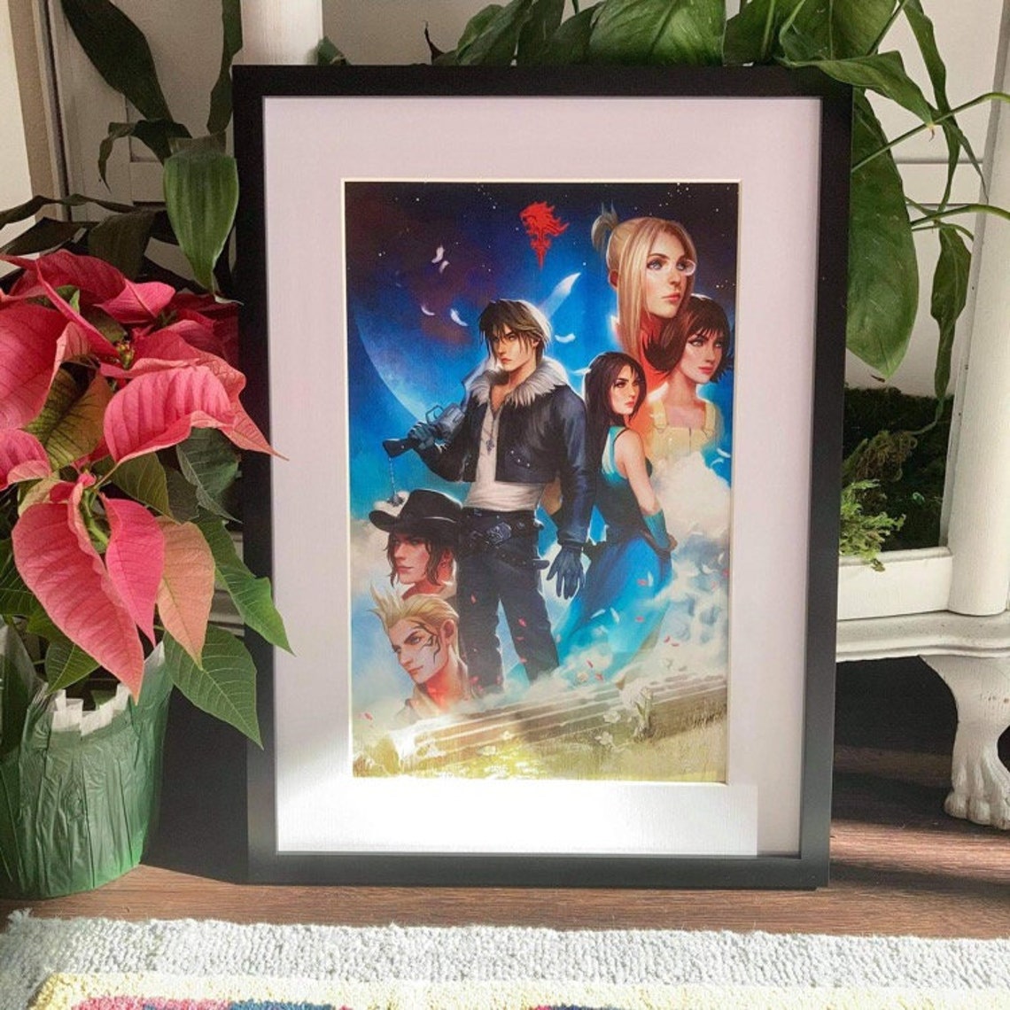 FF8 Final Fantasy 8 Squall and Rinoa and Crew Art Print 11x17 or