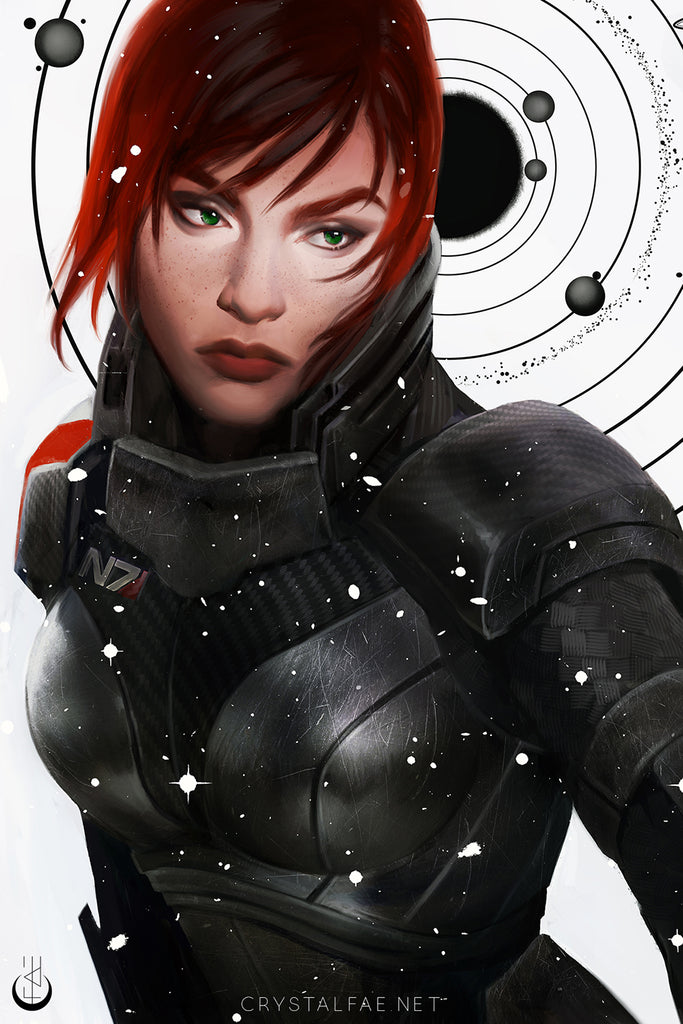Mass Effect 3 Femshep Commander Shepard N7 Day Art Print 11x17 inch Open Edition
