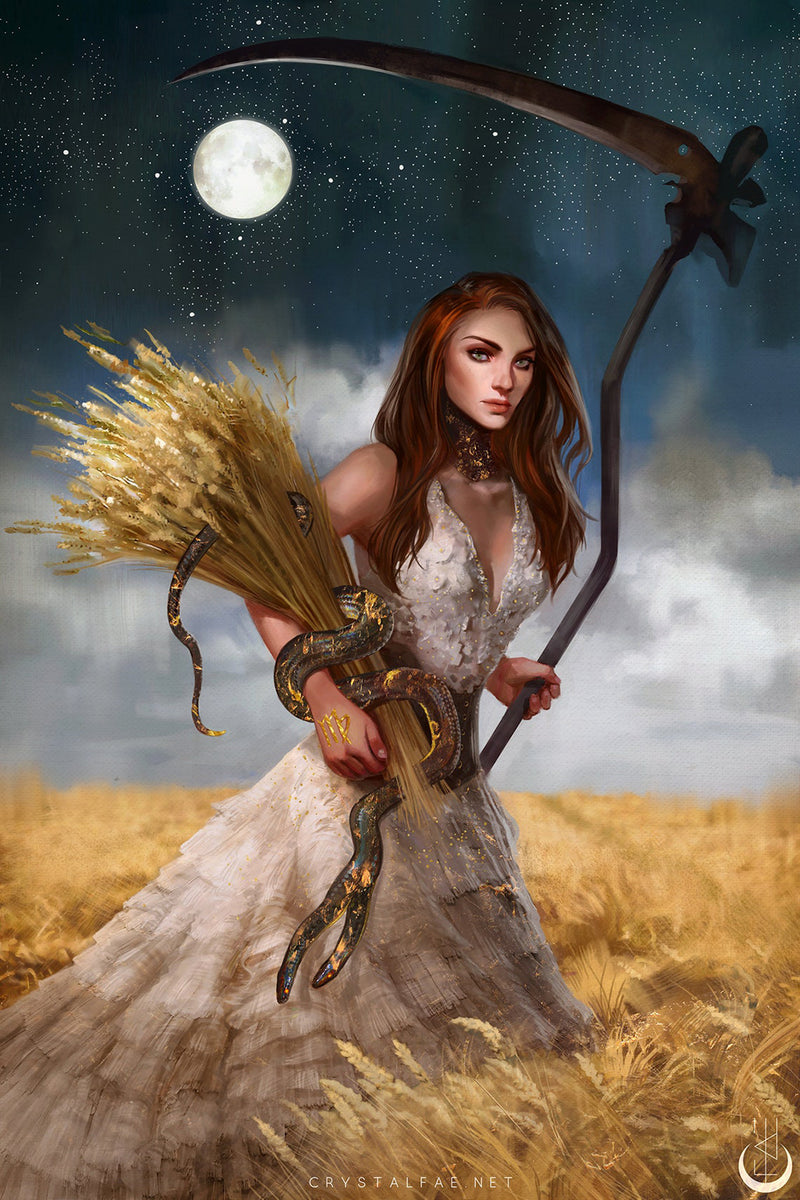 Zodiac Virgo Fantasy Art Print 11x17 inch Open Edition – Crystal Fae