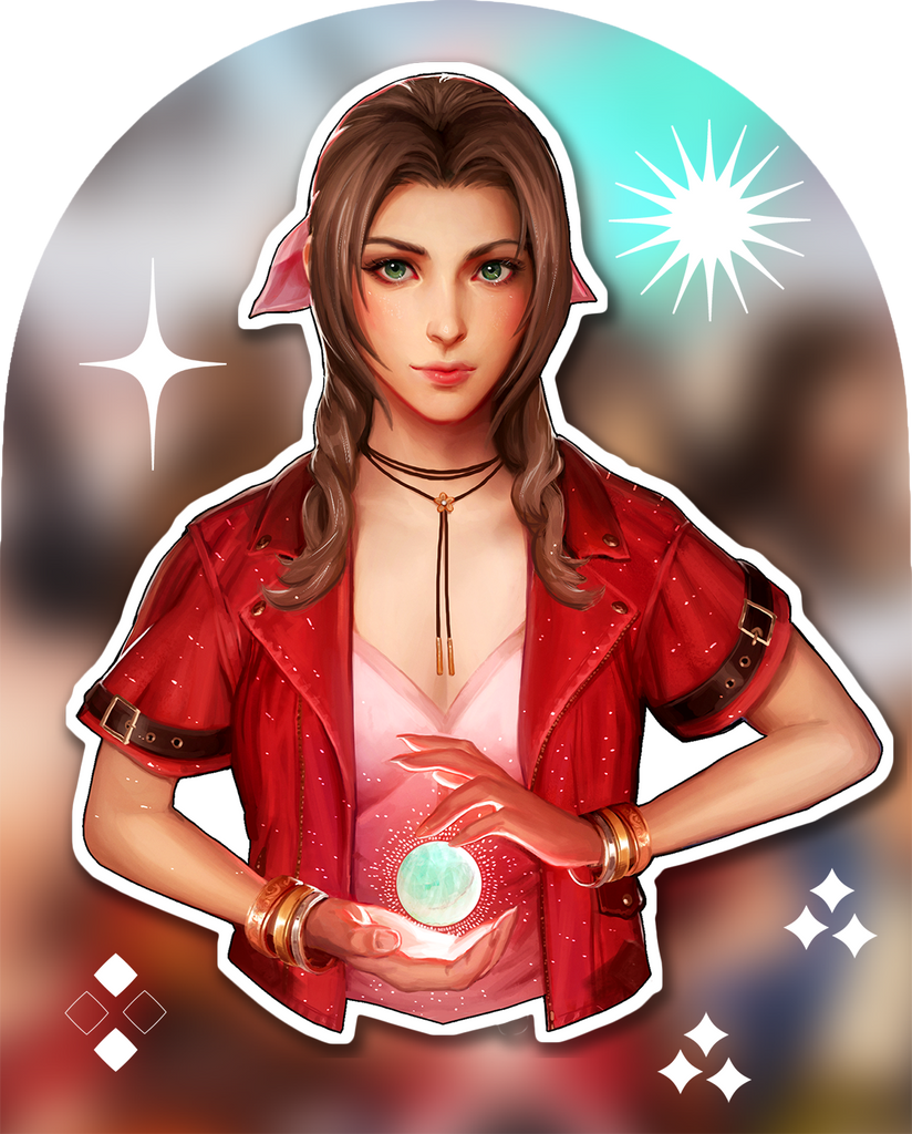 Final Fantasy VII Aerith Premium Sticker