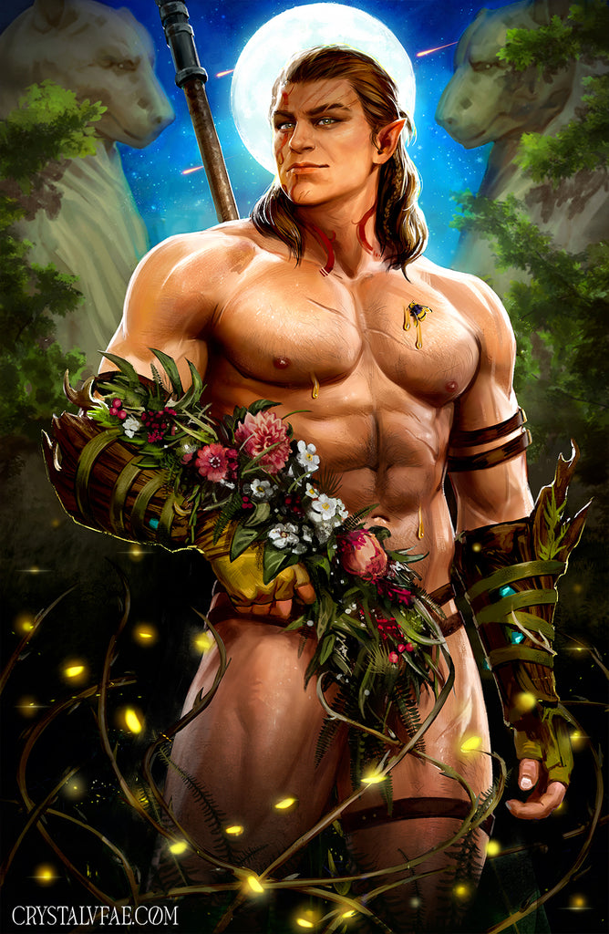 Baldur's Gate 3 Boudoir Halsin 11x17 Standard Print, 18x27 Inch Fine Art Print and 24x36 Inch Canvas Print