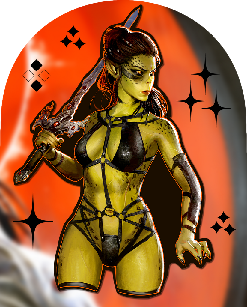 Baldur's Gate Boudoir Lae'zel Premium 5" Sticker