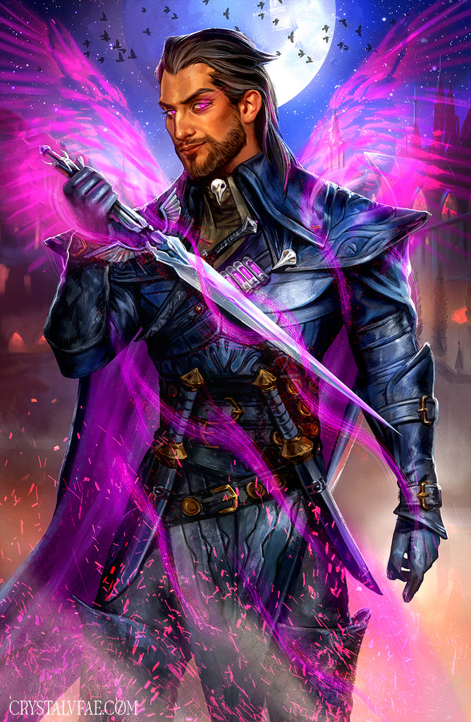 Dragon Age Veilguard Lucanis 11x17 Standard Print, 18x27 Inch Fine Art Print and 24x36 Inch Canvas Print