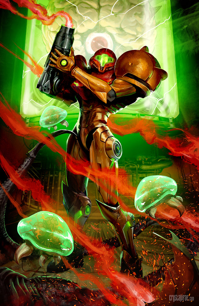 Nintendo Metroid Samus Aran 11x17 Standard Print, 18x27 Inch Fine Art Print and 24x36 Inch Canvas Print