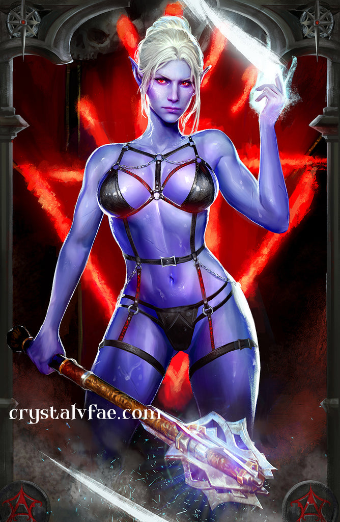 Baldur's Gate 3 Boudoir Minthara 11x17 Standard Print, 18x27 Inch Fine Art Print and 24x36 Inch Canvas Print