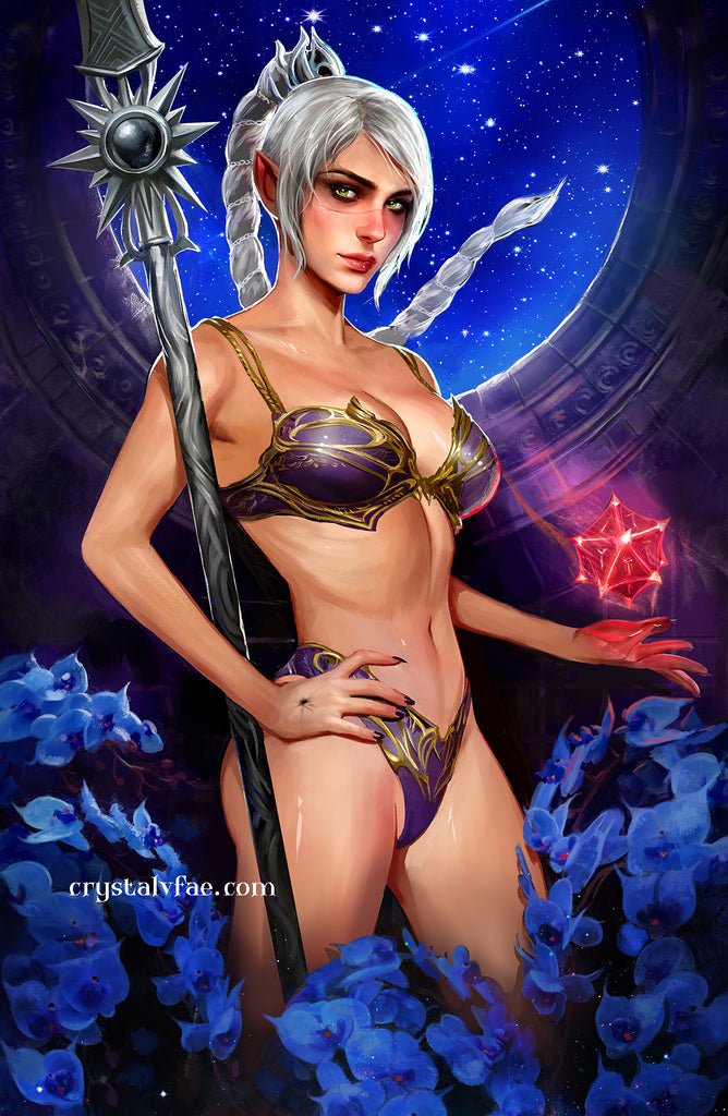Baldur's Gate 3 Boudoir Shadowheart 11x17 Standard Print, 18x27 Inch Fine Art Print and 24x36 Inch Canvas Print