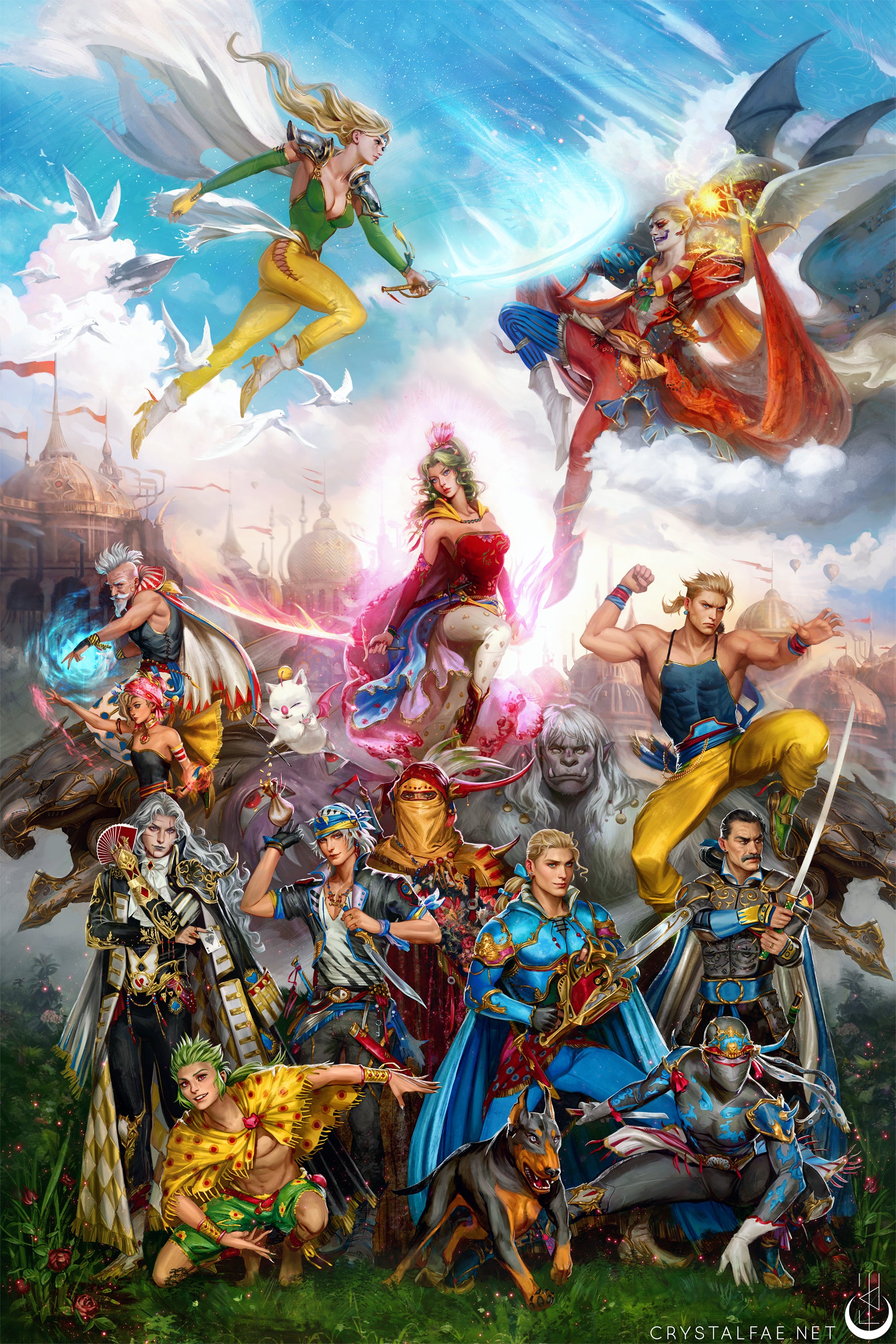 FF6 Final Fantasy 6 Kefka Vs The Returners Art Print 11x17