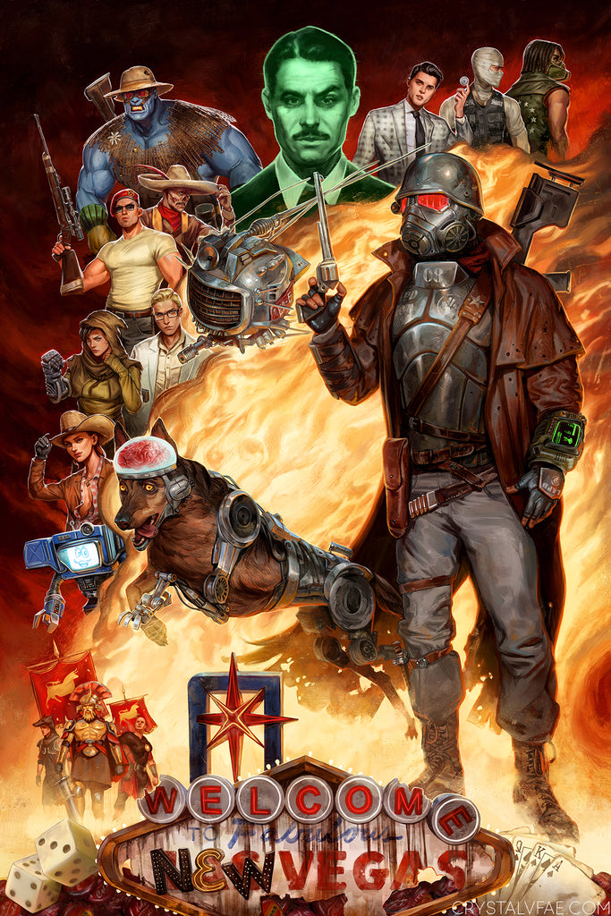 Premium Fallout New Vegas 18x27 Inch Fine Art Print and 24x36 Inch Can ...