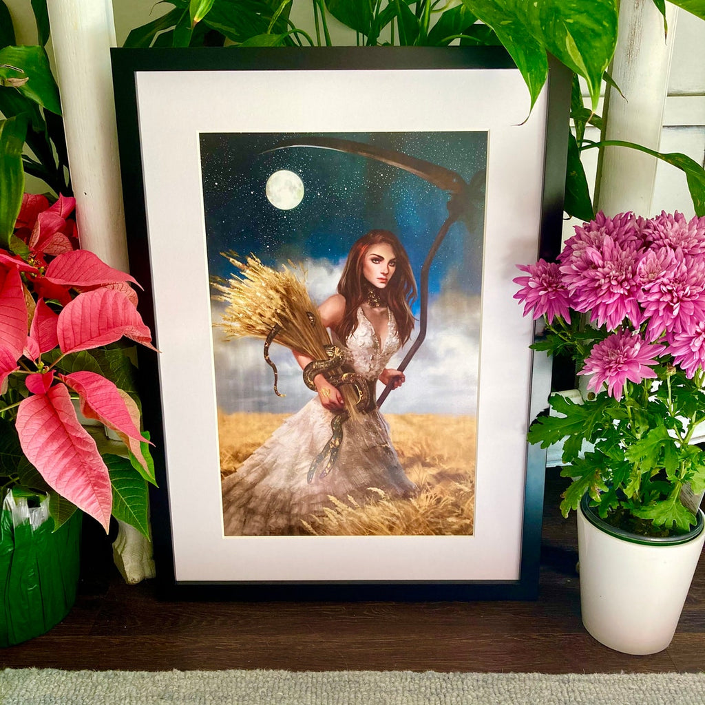 Zodiac Virgo Fantasy Art Print 11x17 inch Open Edition – Crystal Fae