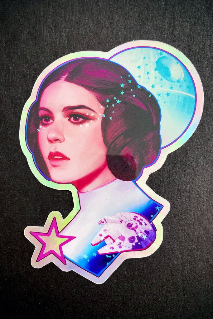 Star Wars Princess Leia Organa Premium Holo Vinyl Sticker